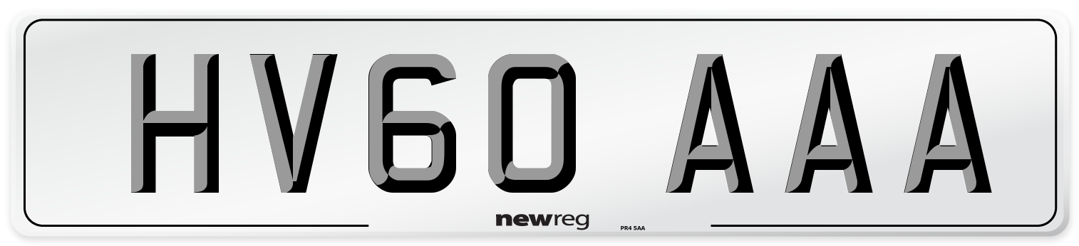 HV60 AAA Number Plate from New Reg